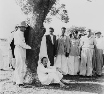 Meher Baba Sitting under Neem tree